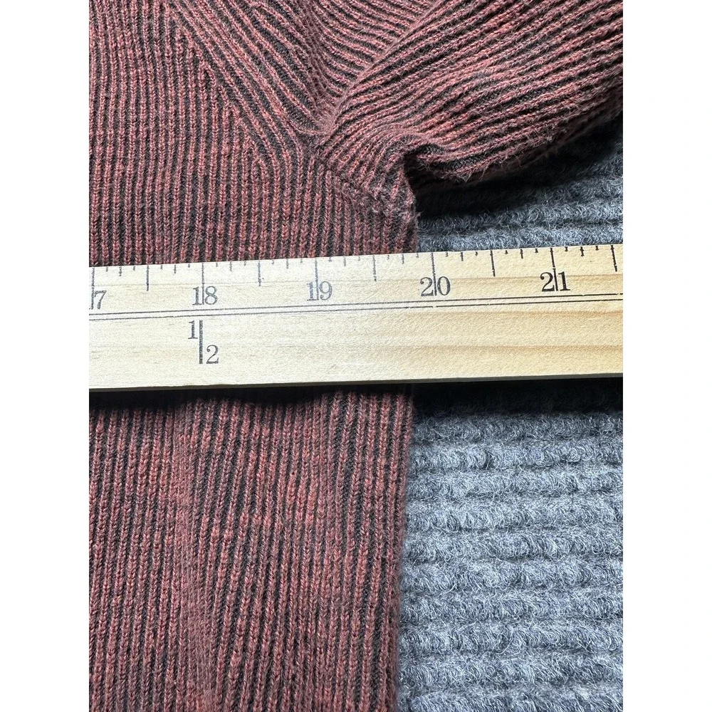 Banana Republic Sweater Mens Medium Brown Cotton Half‎ Zip Mock Neck Ribbed